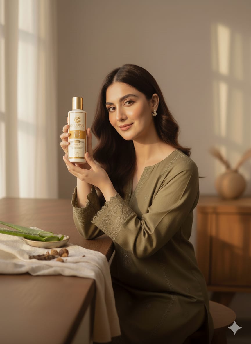 Applying Zulf Organic Hair Oil for Hair Growth