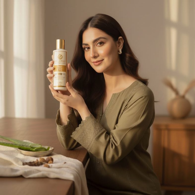 Applying Zulf Organic Hair Oil for Hair Growth